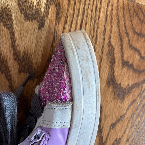 Pink and purple Lola and the Boys glitter Star sneakers, size 11C. Good cond. - Picture 13 of 16